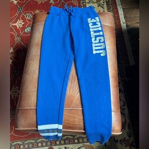 Justice sweatpants. Size 12. Never worn. Royal blue.
